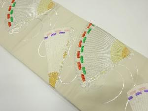アンティーク　桧扇模様織り出し袋帯（材料）